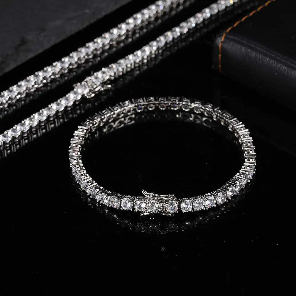 Lyxig Iced Out-Armkedja – Armband - Kubisk Zirkonia som gnistrar som diamant