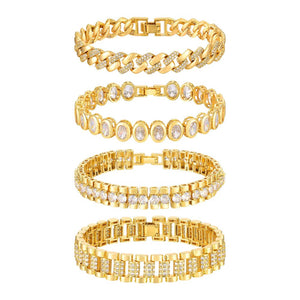 Exklusivt Kedjearmband – Lyxig Klockrem med Kubisk Zirkonia