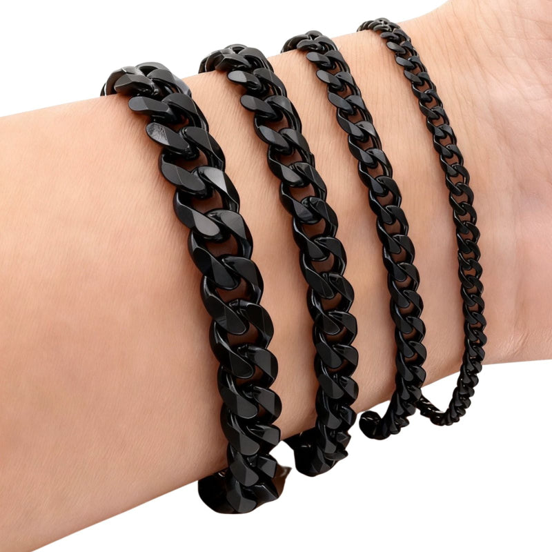 Modernt armband i rostfritt stål stilren kedja för honom & henne