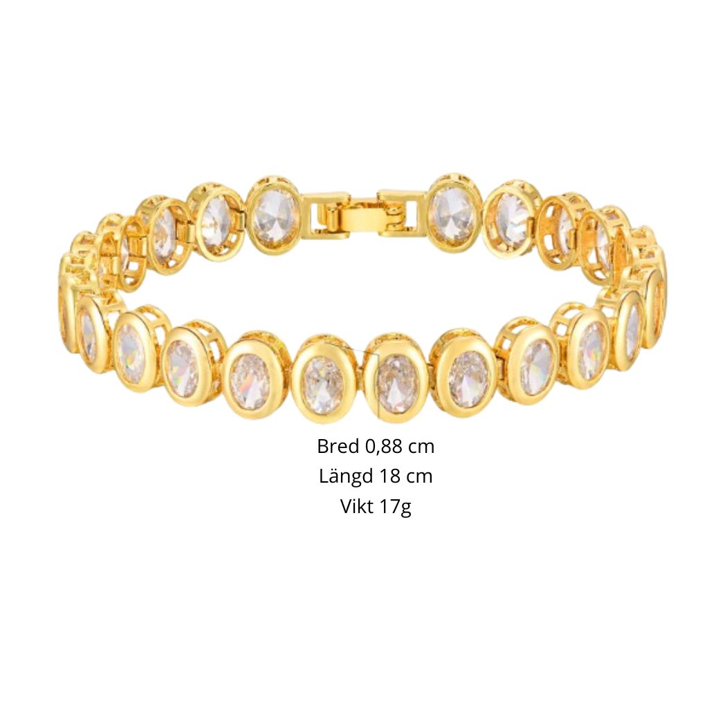 Exklusivt Kedjearmband – Lyxig Klockrem med Kubisk Zirkonia