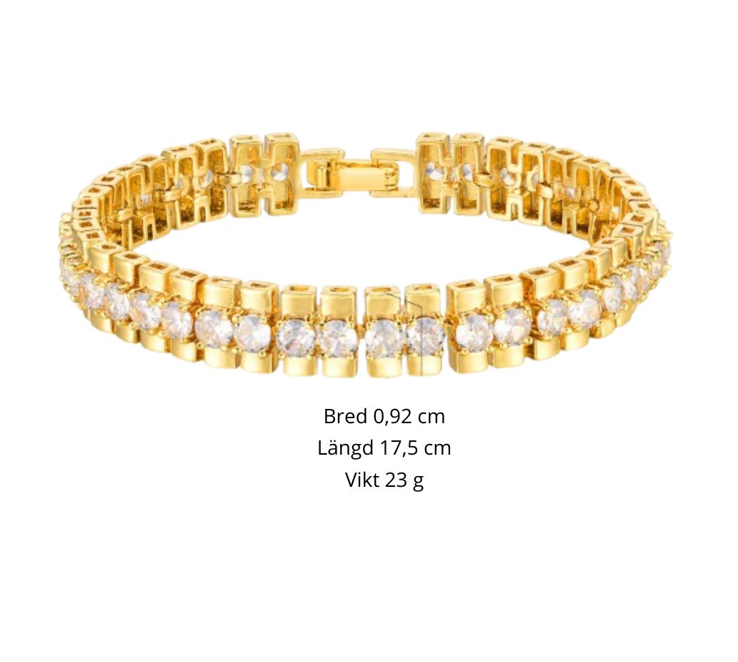 Exklusivt Kedjearmband – Lyxig Klockrem med Kubisk Zirkonia