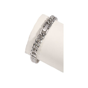 8 MM Kubansk Kedja Armband i 316L Titanstål – Gyllene & Svart, Trendigt Hip Hop-Smycke
