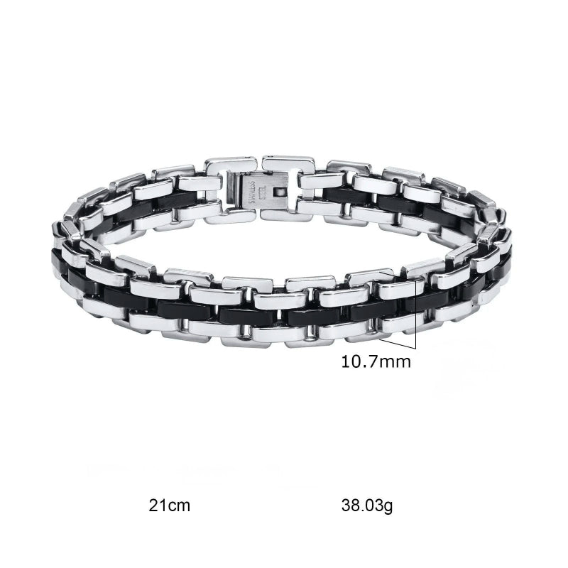 Kraftigt Armband i Rostfritt Stål – Perfekt för Både Kvinnor och Män