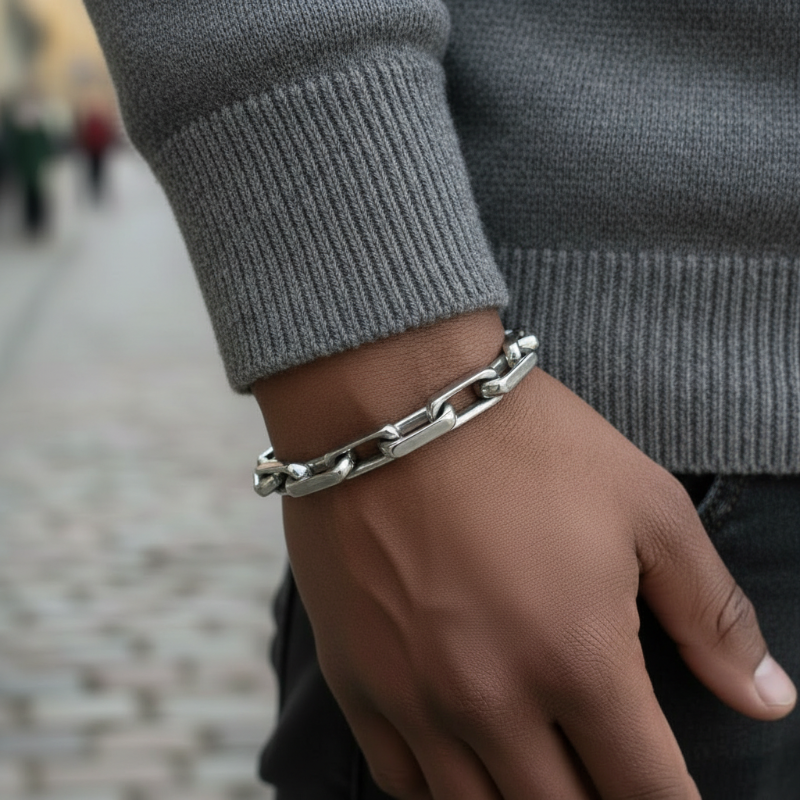 Robust Metallarmband – Perfekt för Både Kvinnor och Män