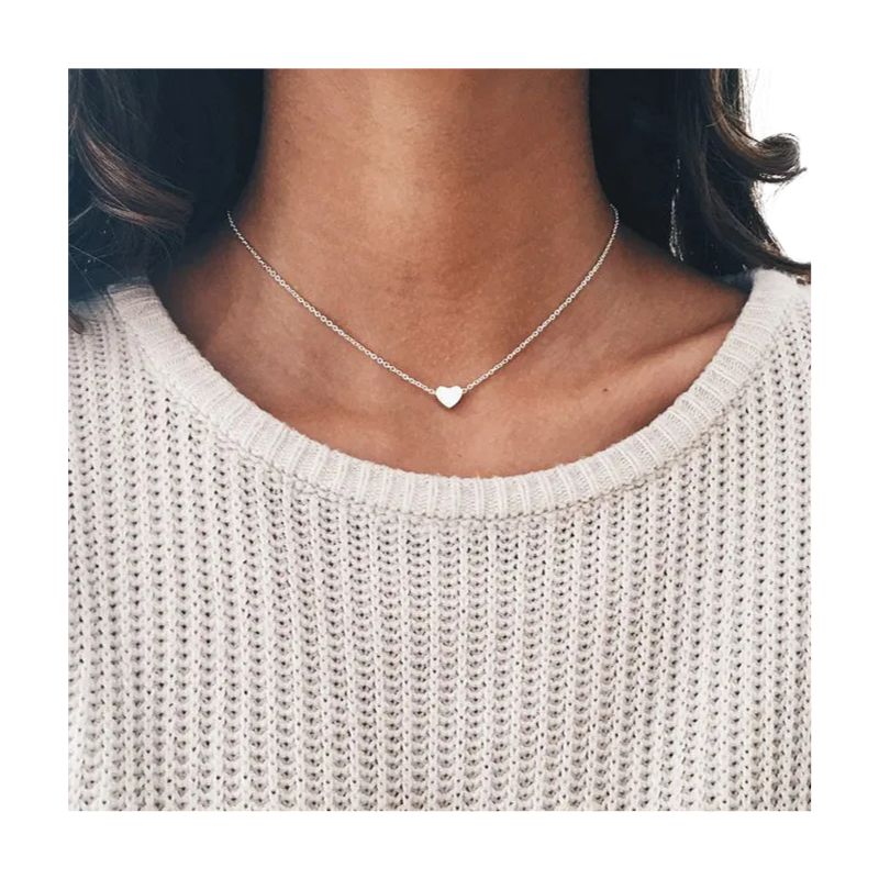 Exklusivt Smycke: Hjärta i Silverfärg