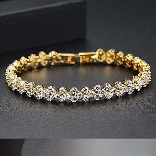 4MM Hiphop Iced Out armband med Cubic Zirconia – Glittrande Smycke för Kvinnor