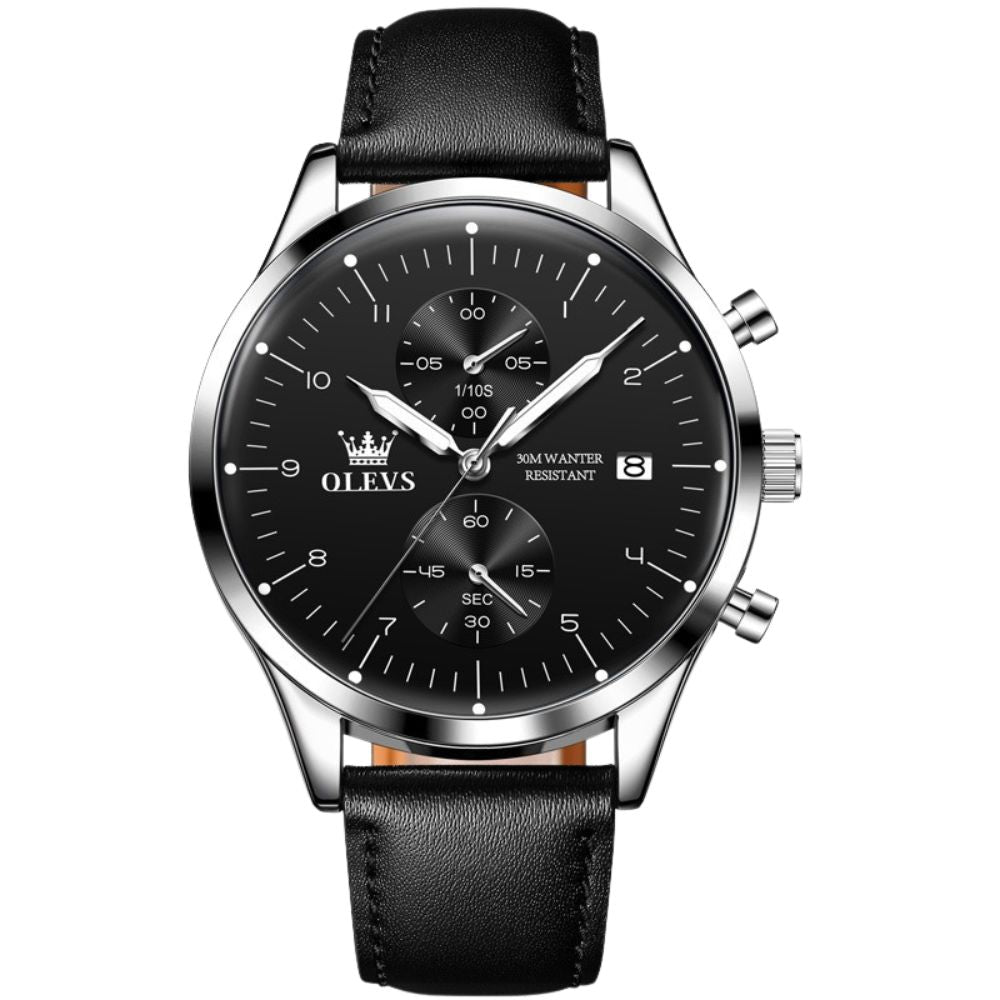 OLEVS 2880 – Lyxig Quartz Herrklocka med Kronograf och Vattentålig
