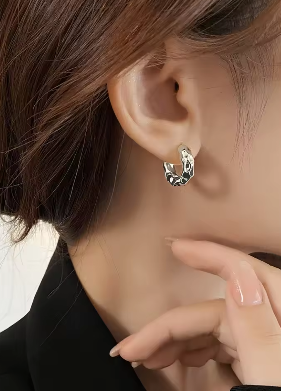 Geometriska Silverörhängen i 925 Sterling – Elegant & Trendig Accessoar