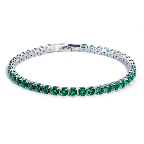 4MM Hiphop Iced Out armband med Cubic Zirconia – Glittrande Smycke för Kvinnor & Män