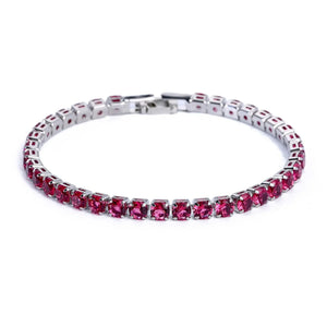 4MM Hiphop Iced Out armband med Cubic Zirconia – Glittrande Smycke för Kvinnor & Män