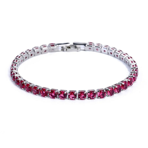 4MM Hiphop Iced Out armband med Cubic Zirconia – Glittrande Smycke för Kvinnor & Män
